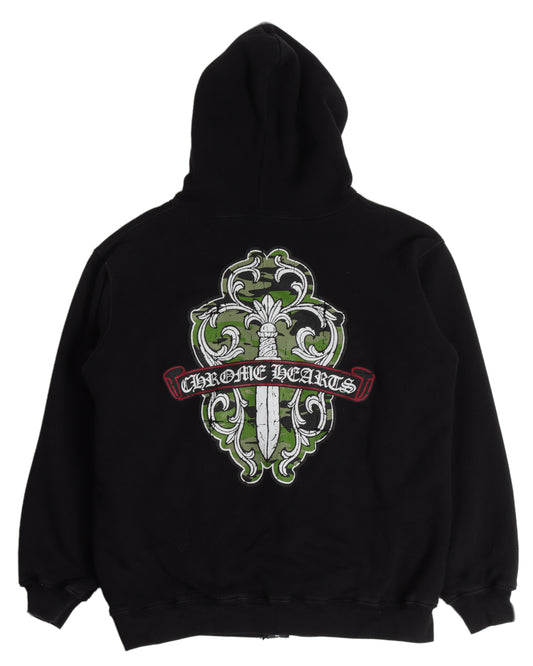 Thermal Zip Up Cross Hoodie