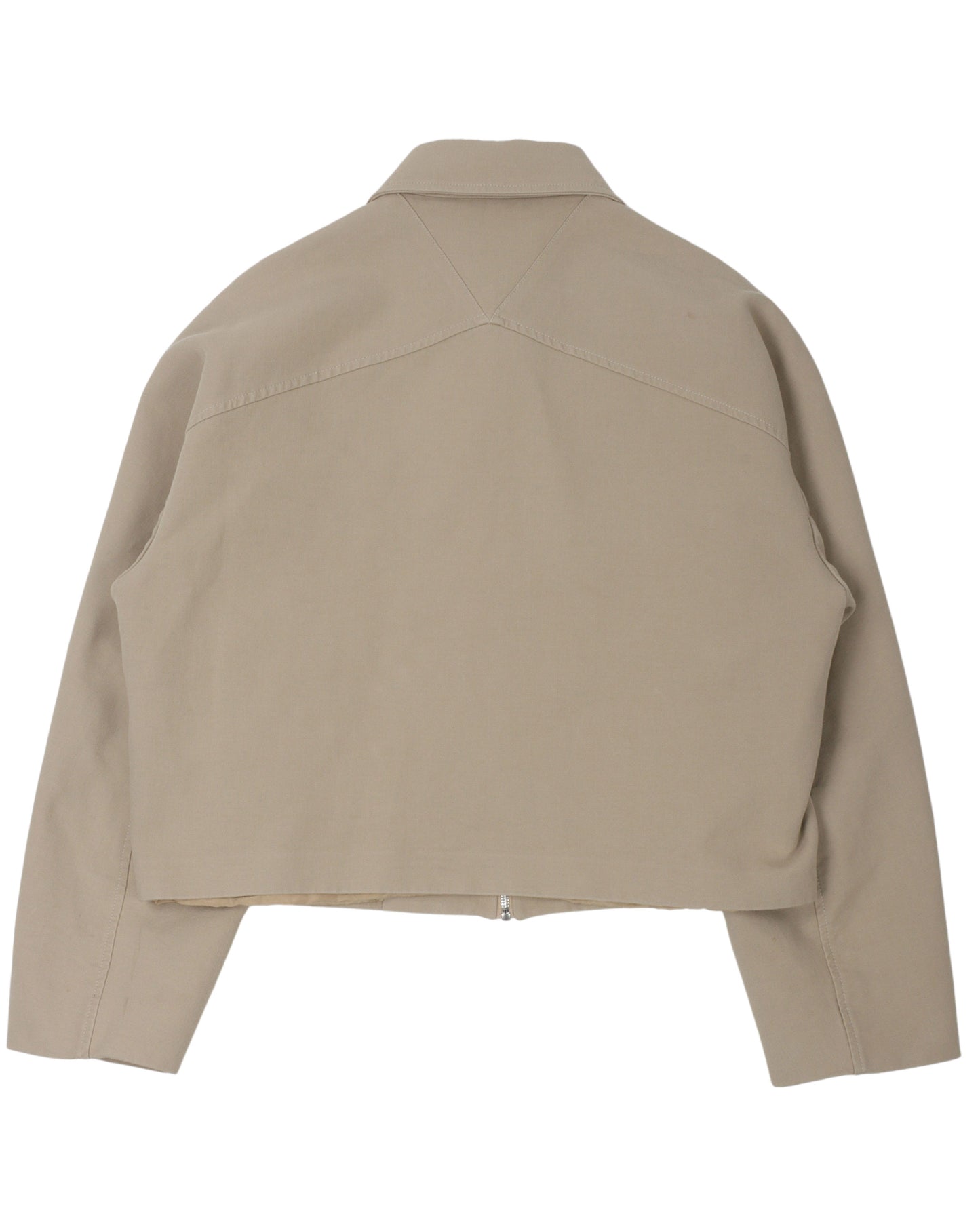 Canvas Zip Up Crop Jacket