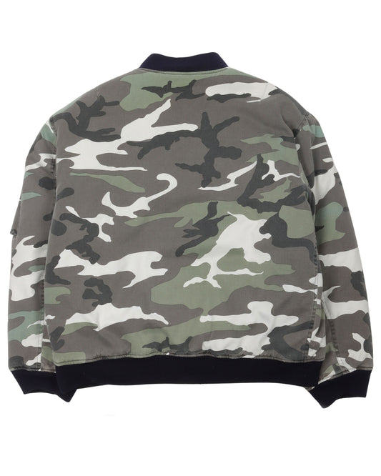 AW01/02 Riot Riot Riot Camouflage Bomber Jacket