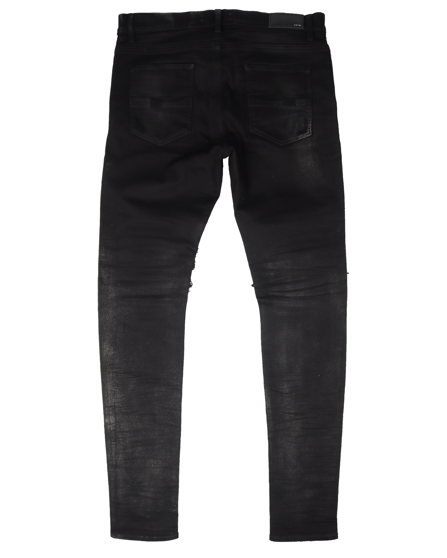 Wax Coated Distressed Denim