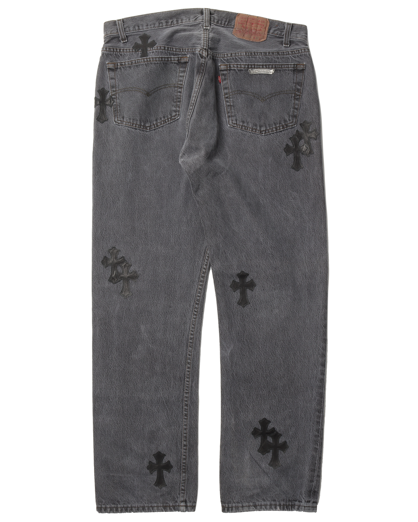 Grey Black Cross Jeans