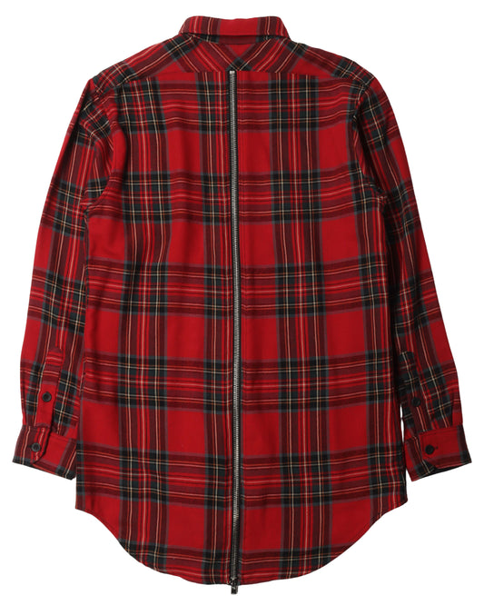 Second Collection Back Zip Flannel Shirt