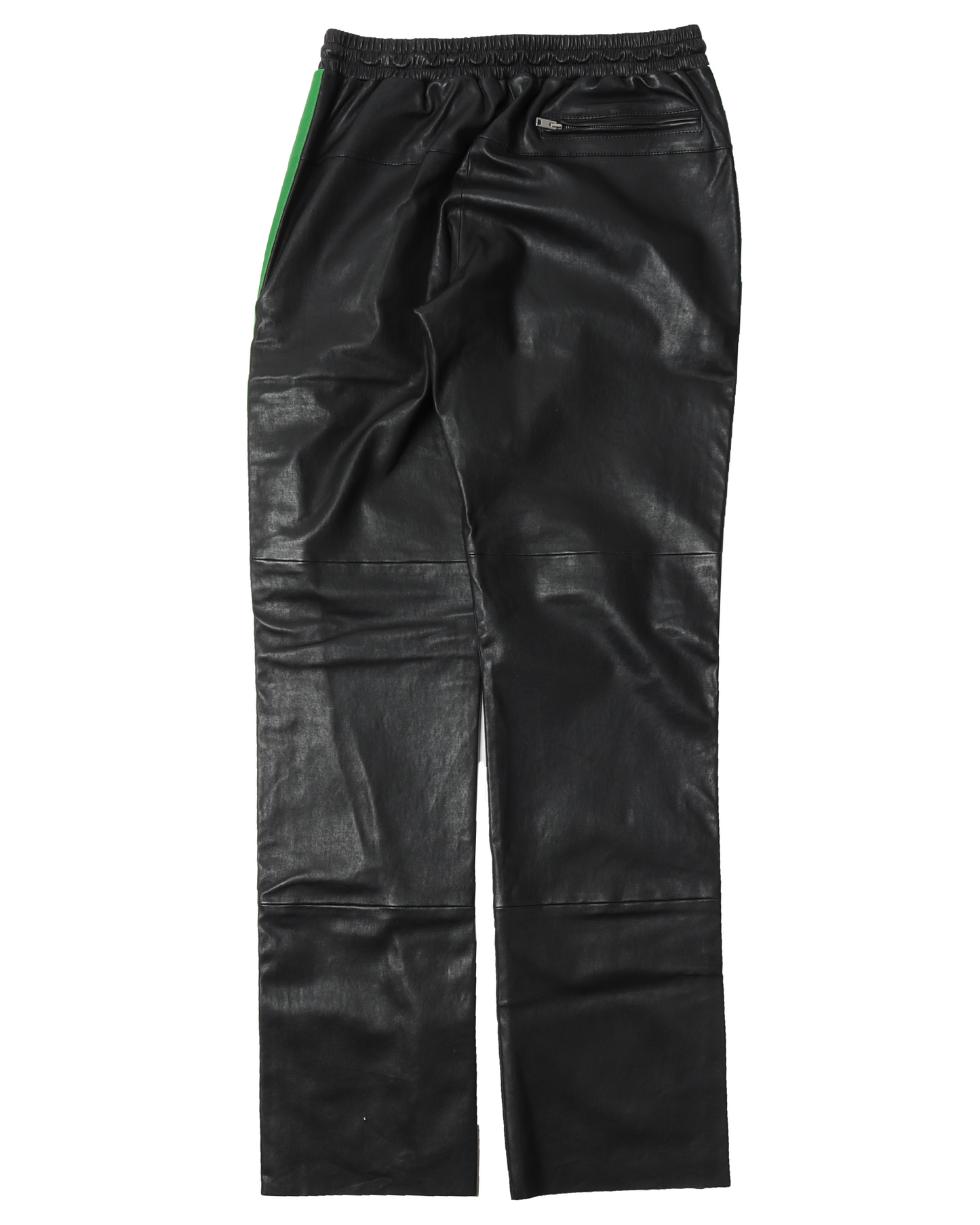Sample Leather Green Stripped Pants