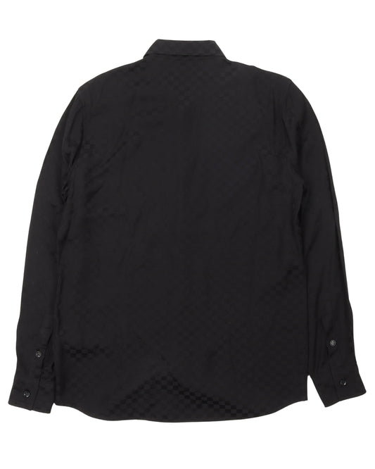 Tonal Checkered Button Up Shirt