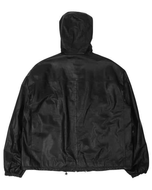 Hooded Leather Jacket