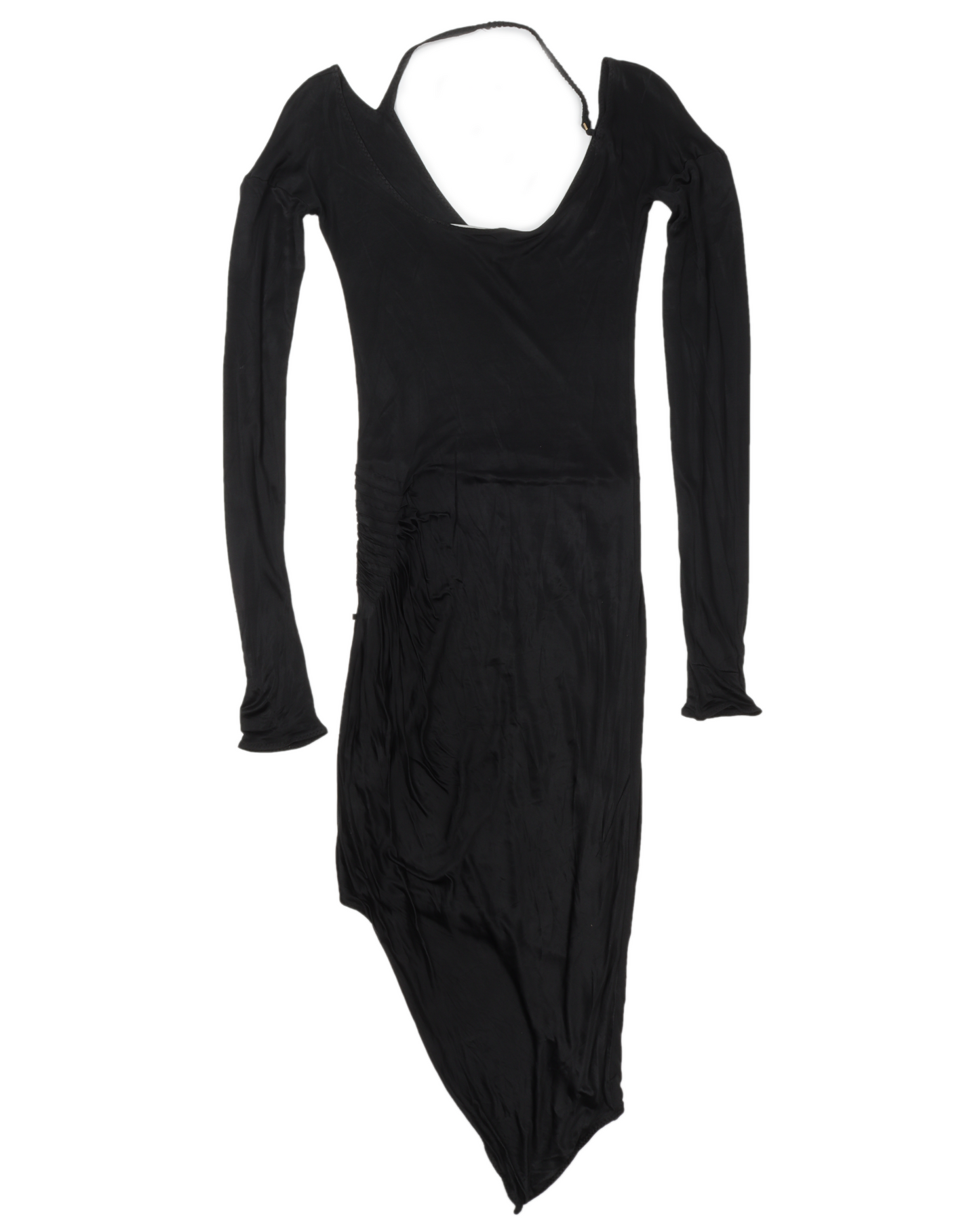 AW03 Tom Ford Era Long Sleeve Asymmetrical Dress