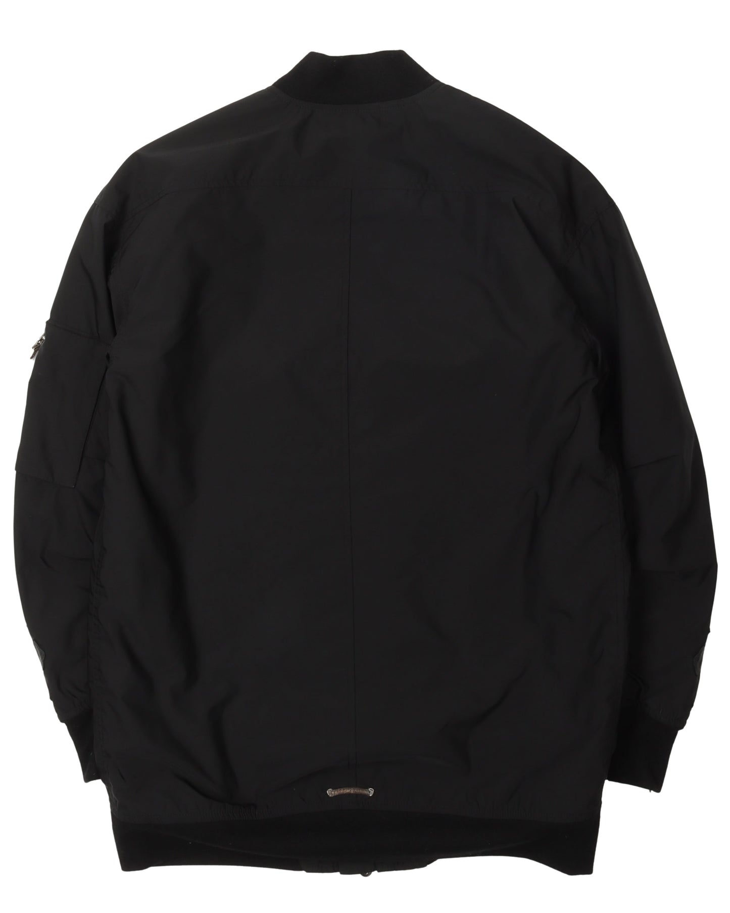 Leather Cross Bomber Jacket