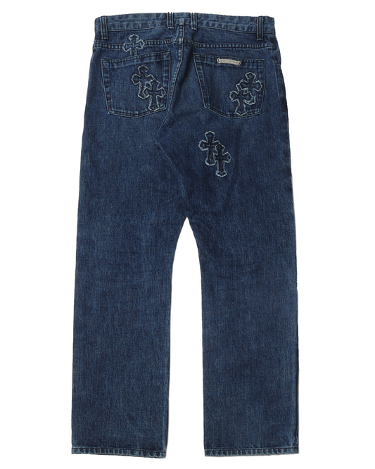 Denim Cross Patch Jeans