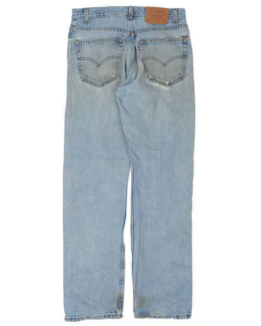 Levi's Distressed Light Wash 505 Jeans