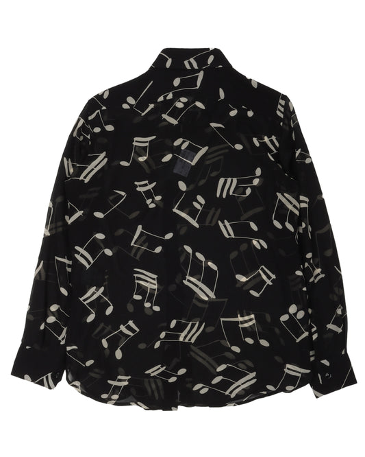 Musical Note Long Sleeve Shirt