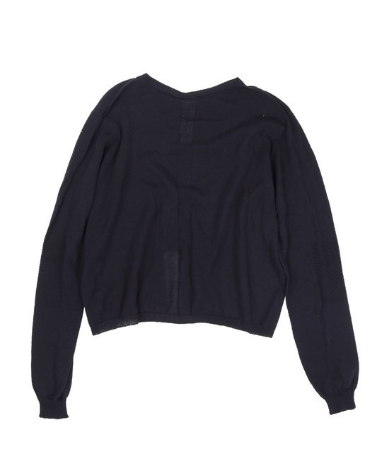 FW20 Oversized Cropped Biker Sweater (Navy)