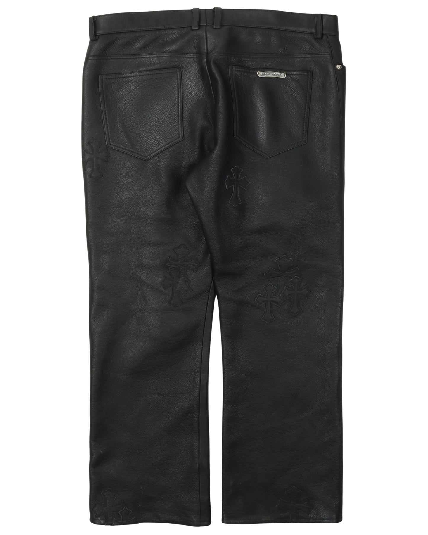 Leather Cross Leather Pants
