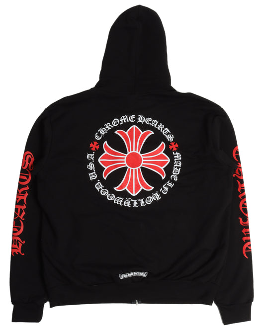 Cross Zip Up Hoodie