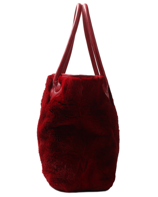 Fur & Leather Cross Patch Bag