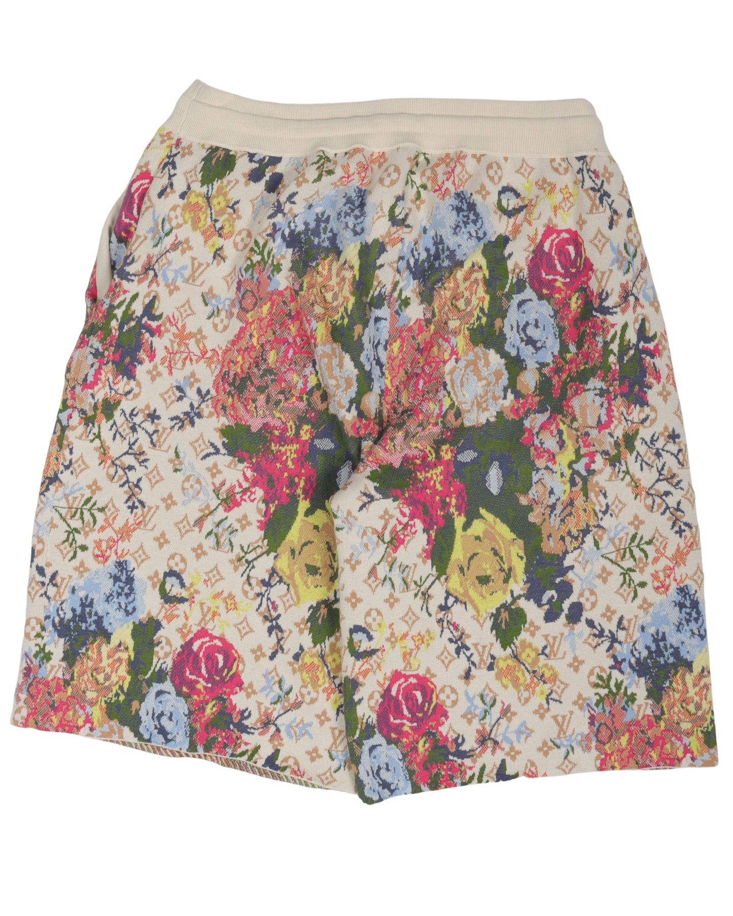 Floral Monogram Jacquard Shorts