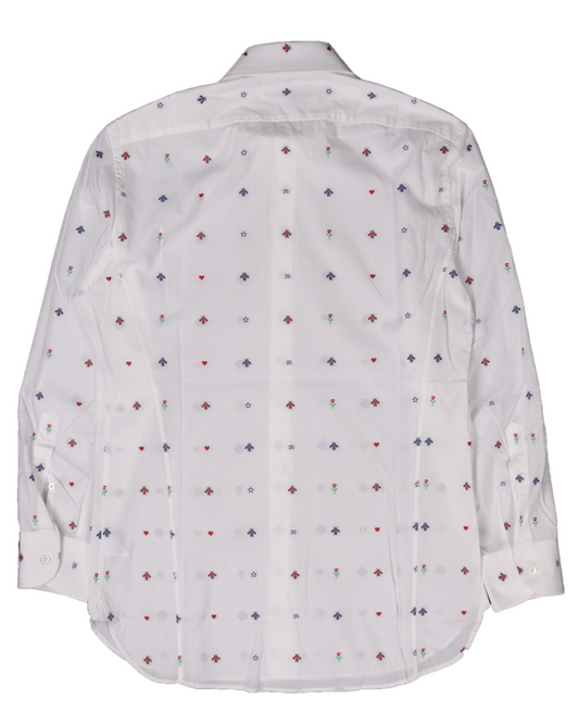 Bee Monogram Collared Shirt