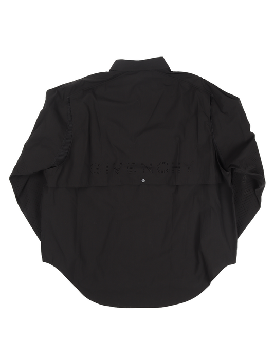 Perforated Detail Long Sleeve Shirt