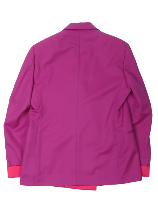 Two Tone Double Breasted Tuxedo Blazer