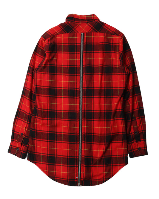 Third Collection Back Zip Flannel Shirt