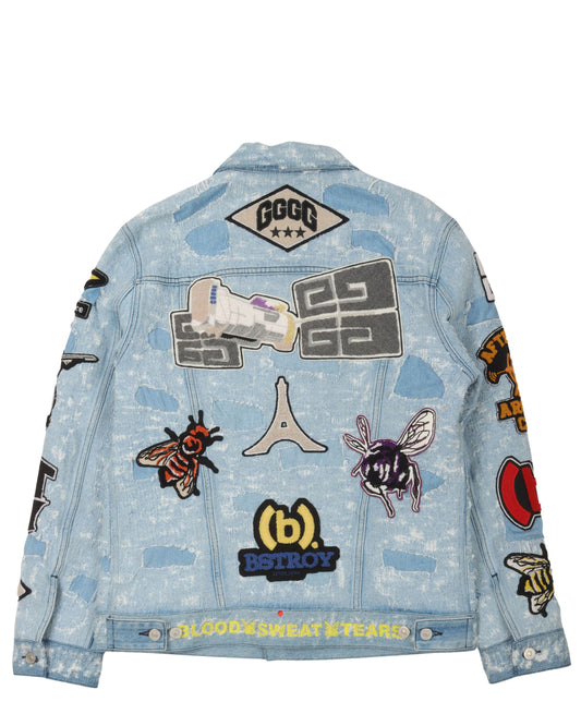 Bstroy Destroyed Patch Denim Jacket