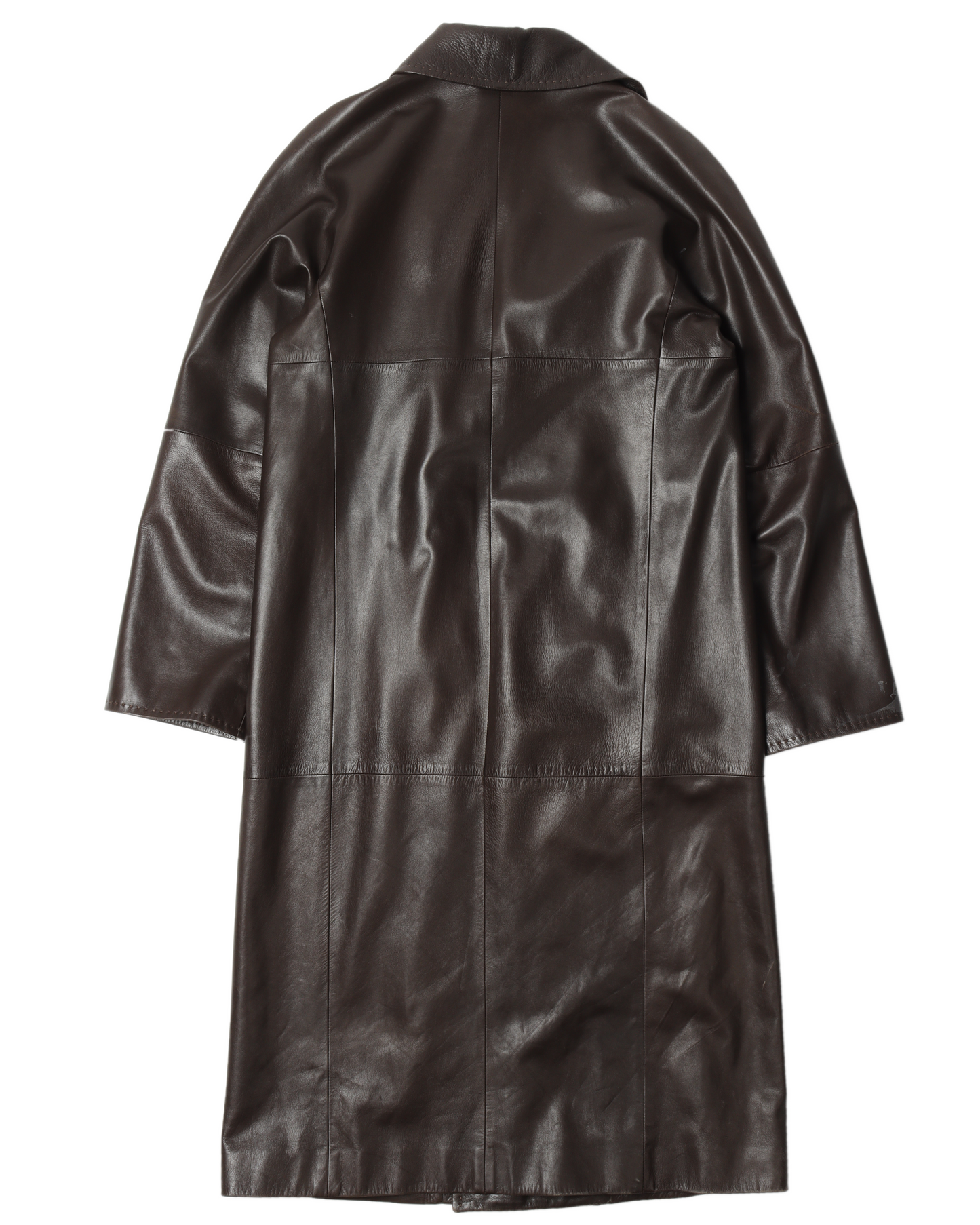 Double Breasted Leather Coat