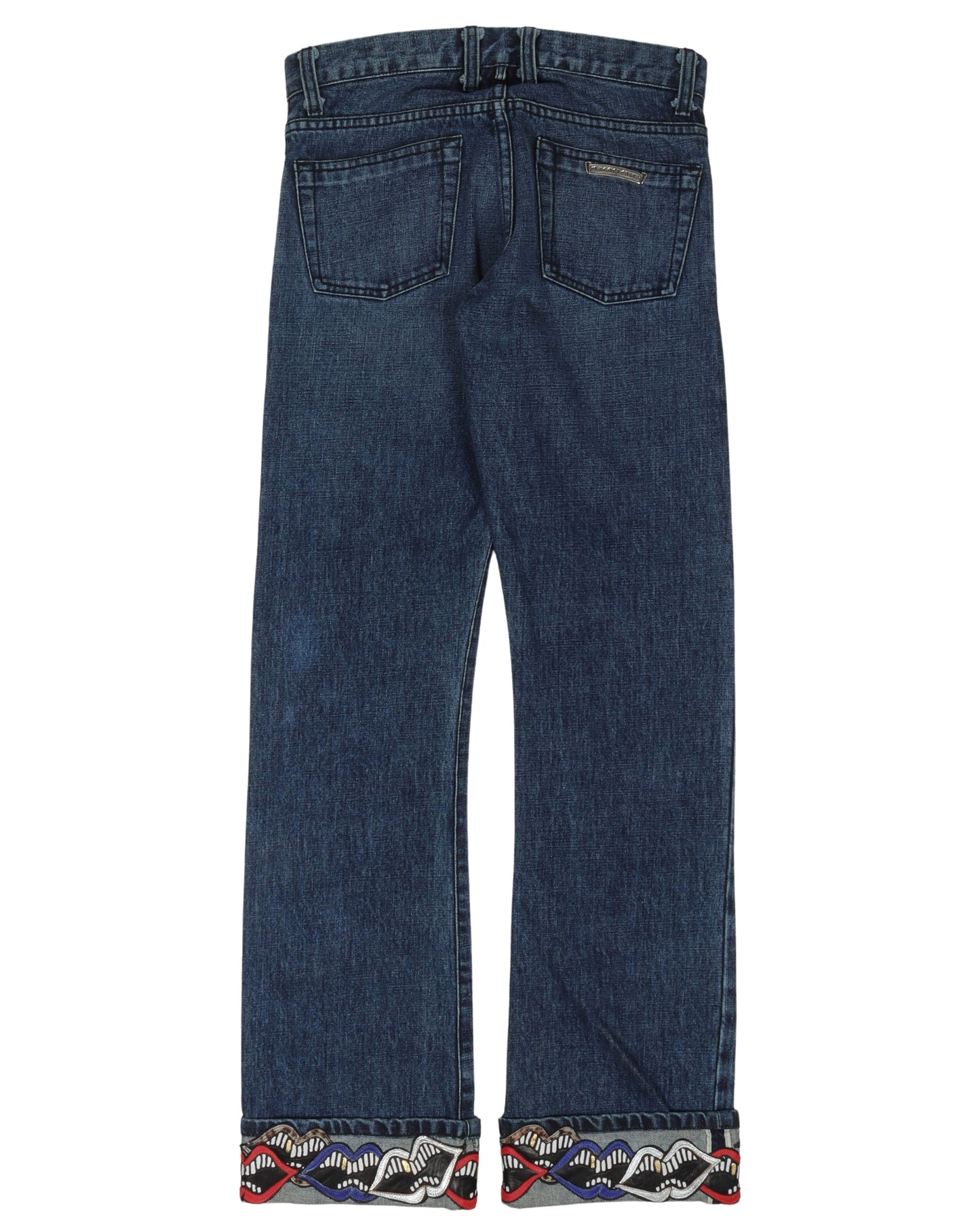 Matty Boy Leather Chomper Patch Jeans