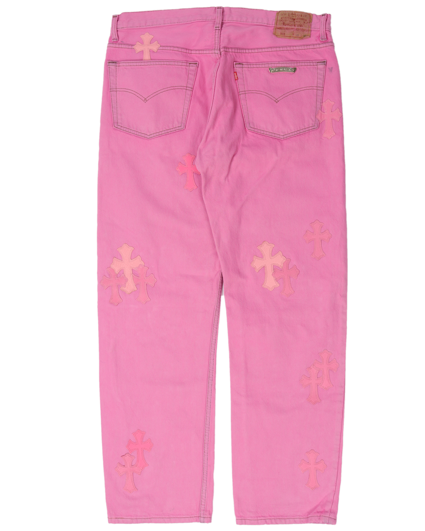 Levi's Cross Patch Denim Sex Records Neon Pink