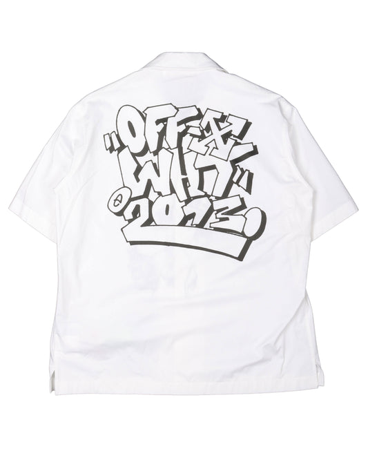 Graffiti Graphic Button Up Shirt