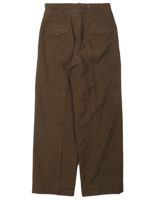 Pleated Wool Slacks