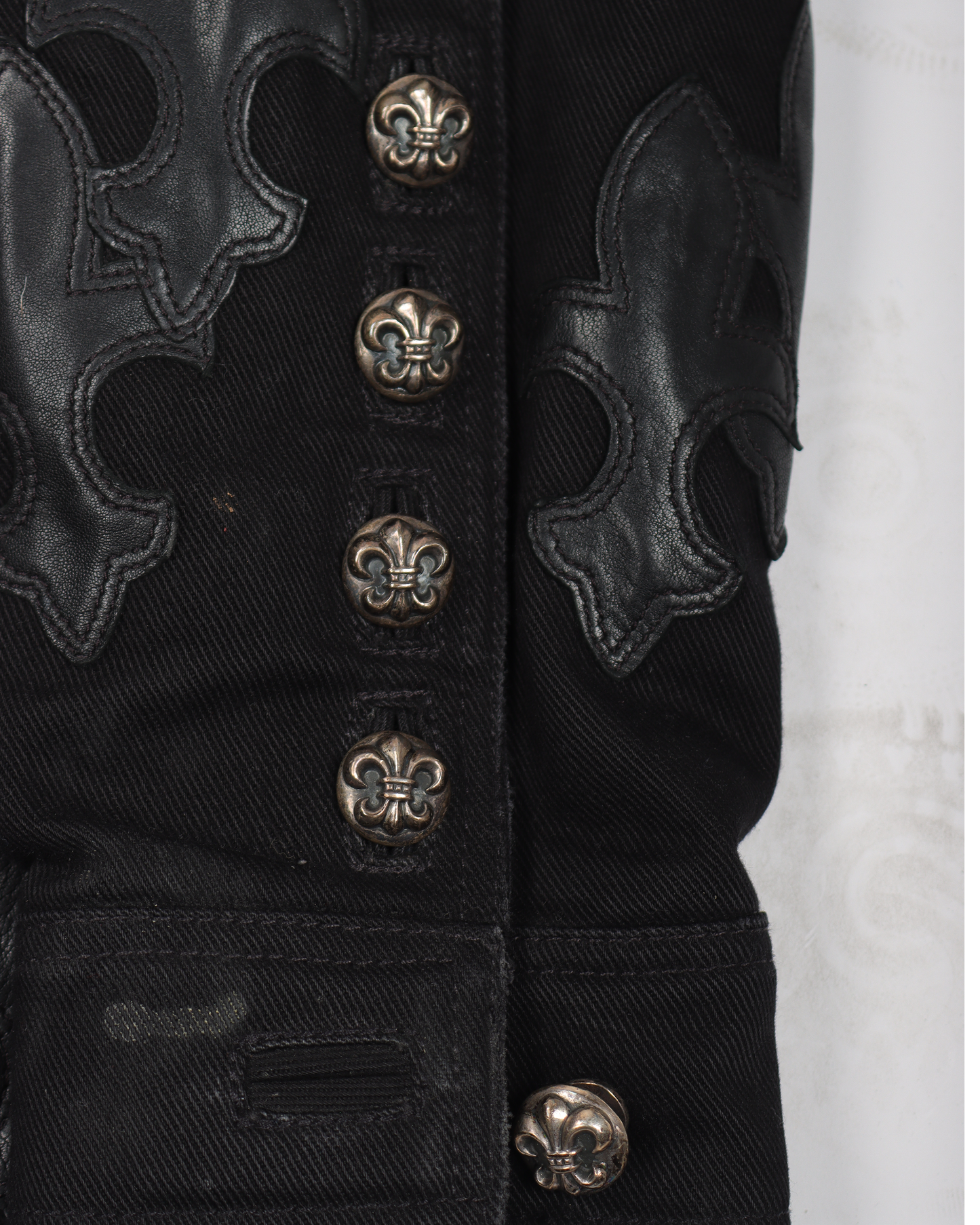Fleur-de-lis 97 Patch Black Denim Jacket
