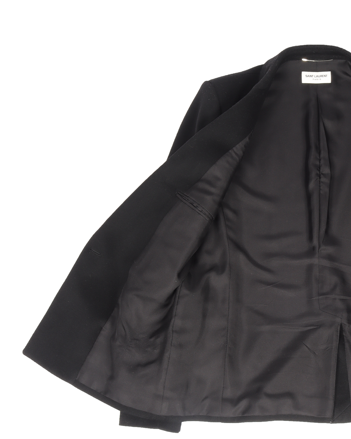 Double-Breasted Wool Tuxedo Blazer