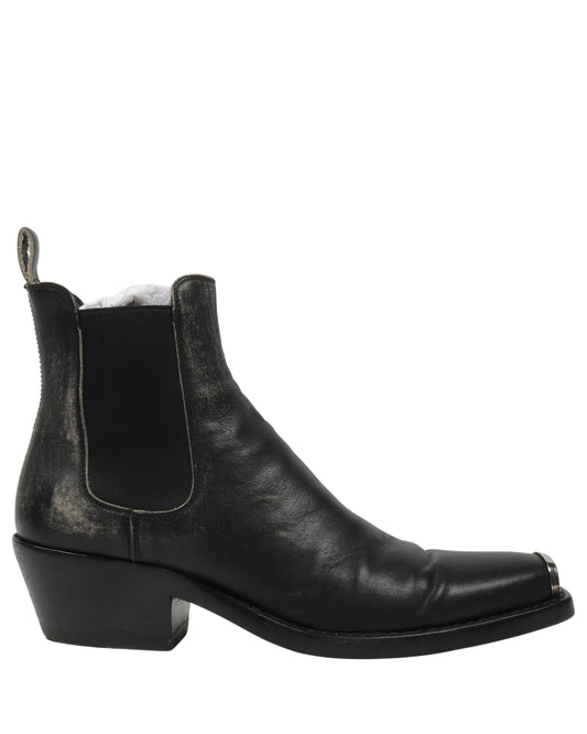 Distressed Western Chris Steel-Toe Chelsea Boots