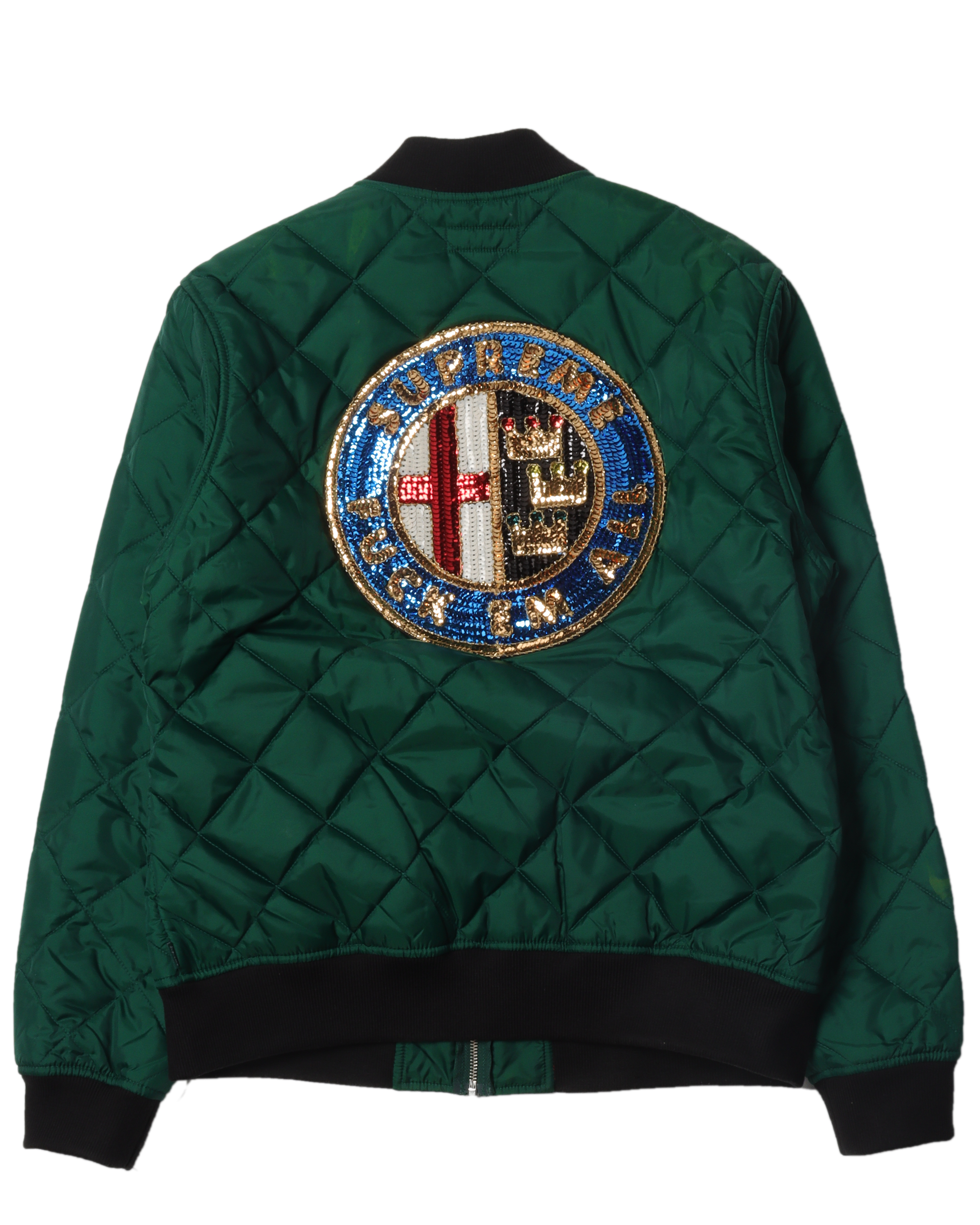 Supreme sequin patch quilted bomber best sale
