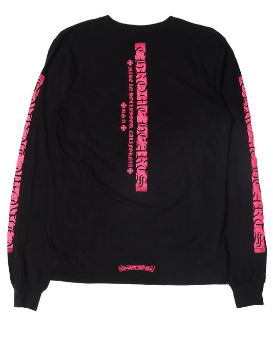 Pink Logo Long Sleeve T-Shirt