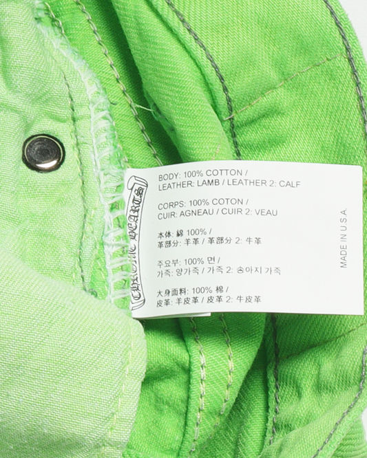 Levi's Cross Patch Denim Sex Records Neon Green