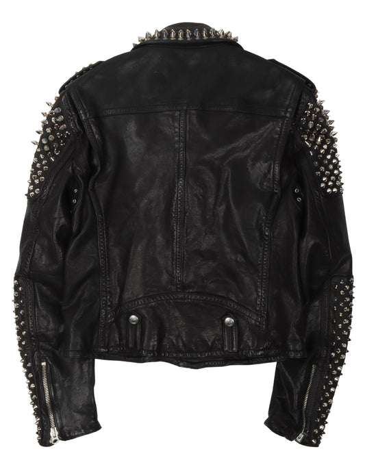 Brit Spiked Studded Leather Jacket
