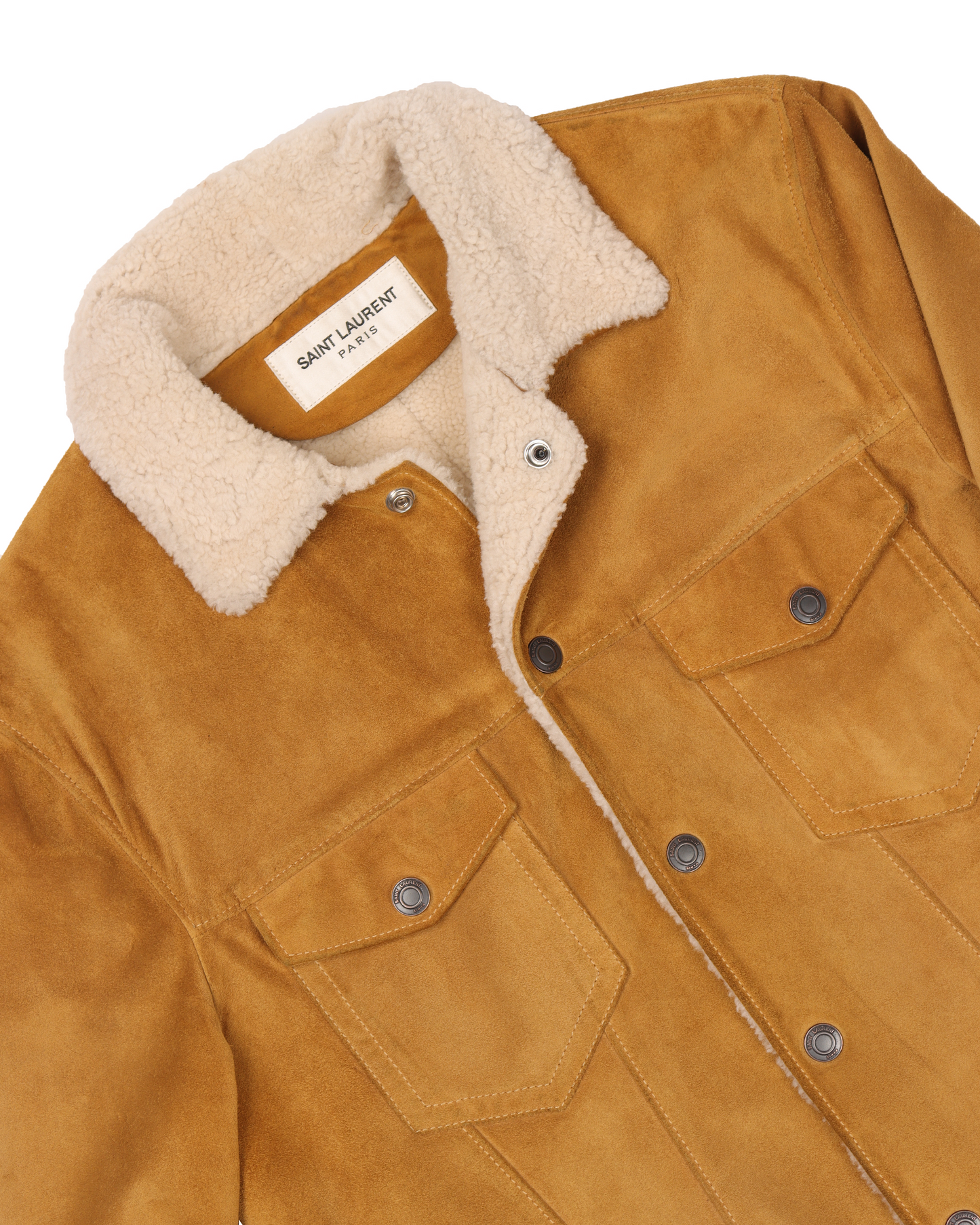 FW14 Suede Shearling Trucker Jacket
