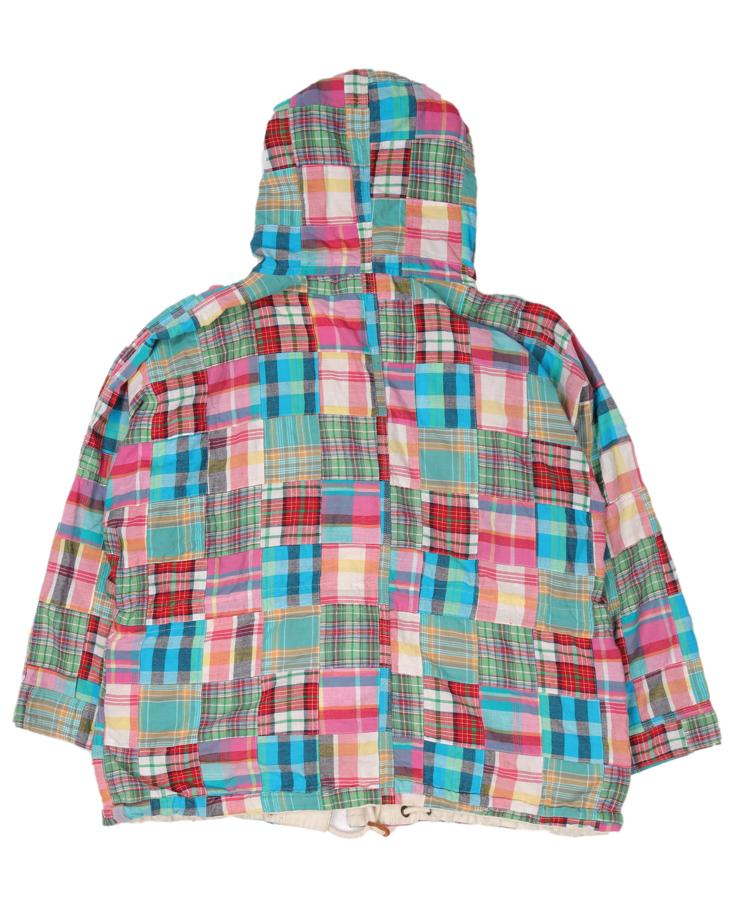 Plaid Patchwork Parka Jacket