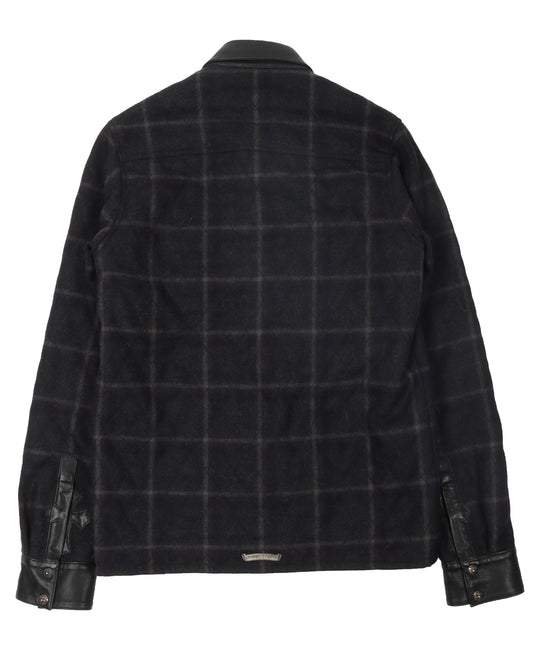 Wool Quilted Flannel Shirt Jacket
