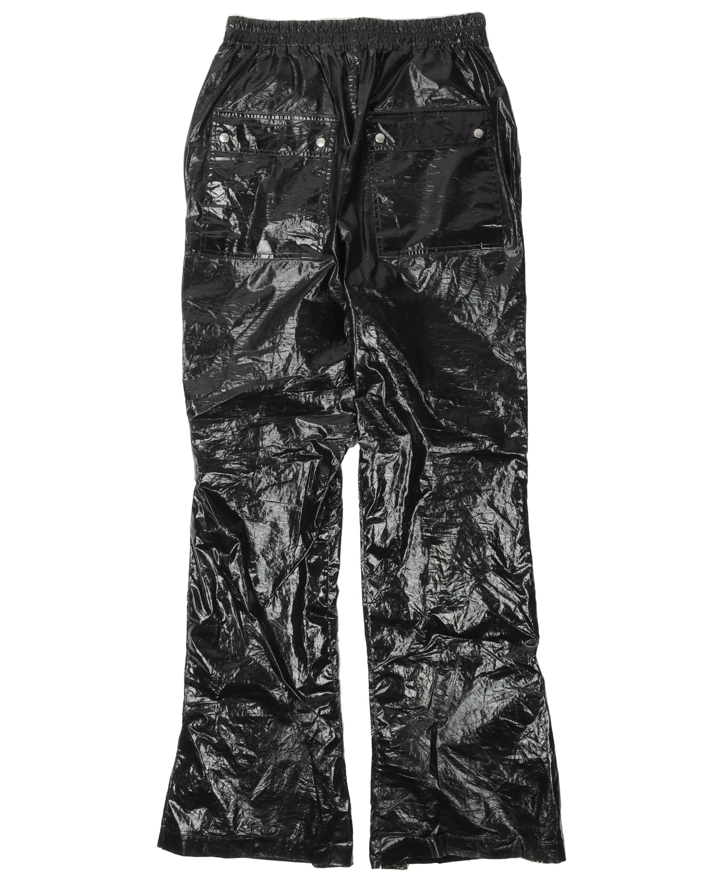 Black Glossy Drop Crotch Sweats