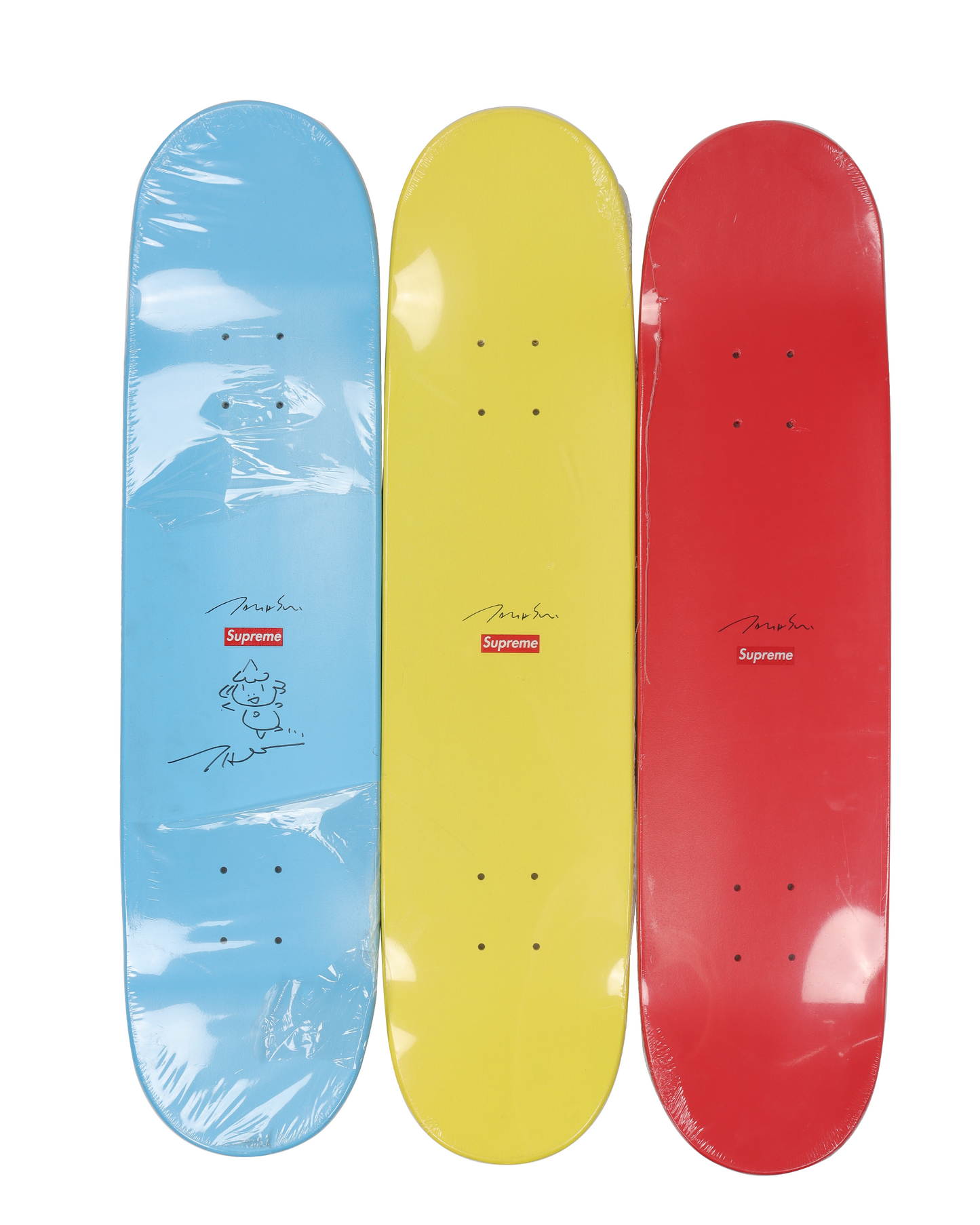 Takashi Murakami TRIPTYCH Skate Deck Set of 3 (Signed), 2007