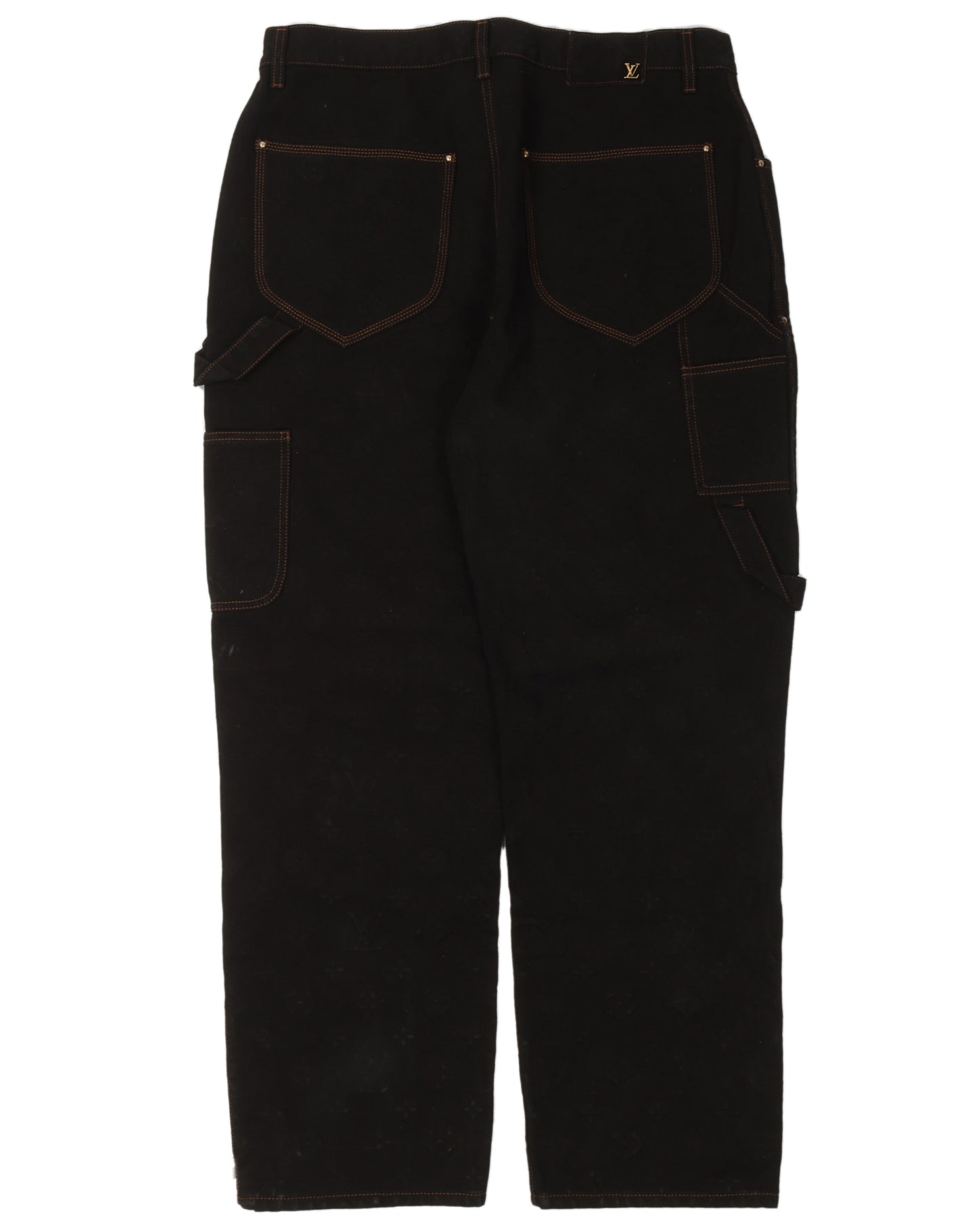 Dyed Double-Knee Monogram Carpenter Pants