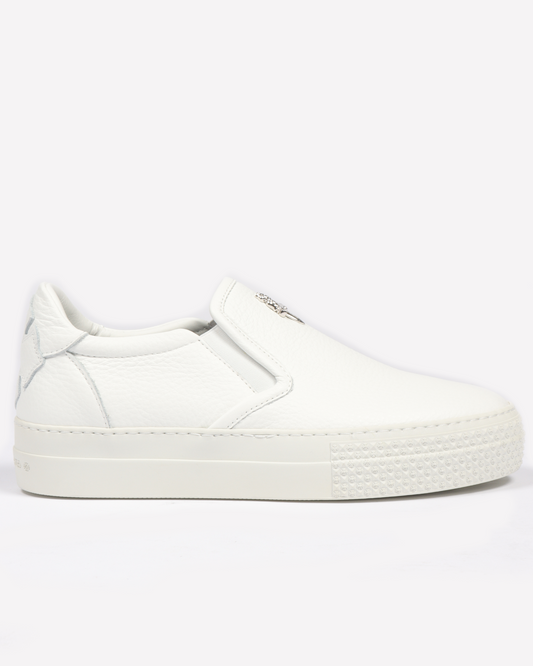 Dagger Embellished Leather Slip-Ons