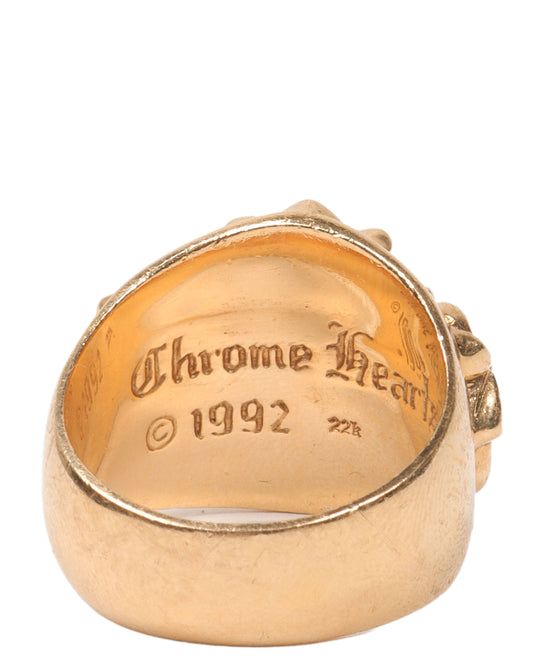 22k Gold Floral Diamond Ring