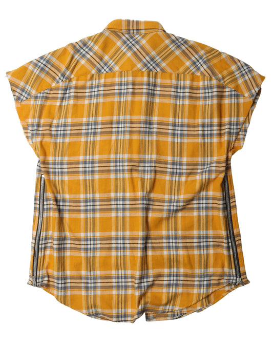 Fourth Collection Sleeveless Zipper Flannel Shirt