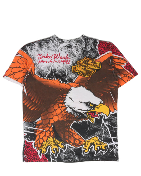 Harley Davidson 1992 Bike Week Eagle All Over Print T-Shirt