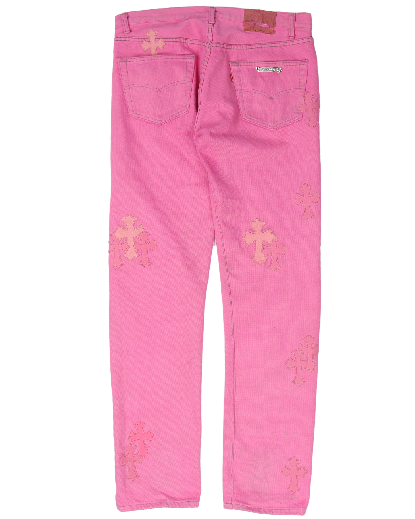 Levi's Cross Patch Denim Sex Records Neon Pink