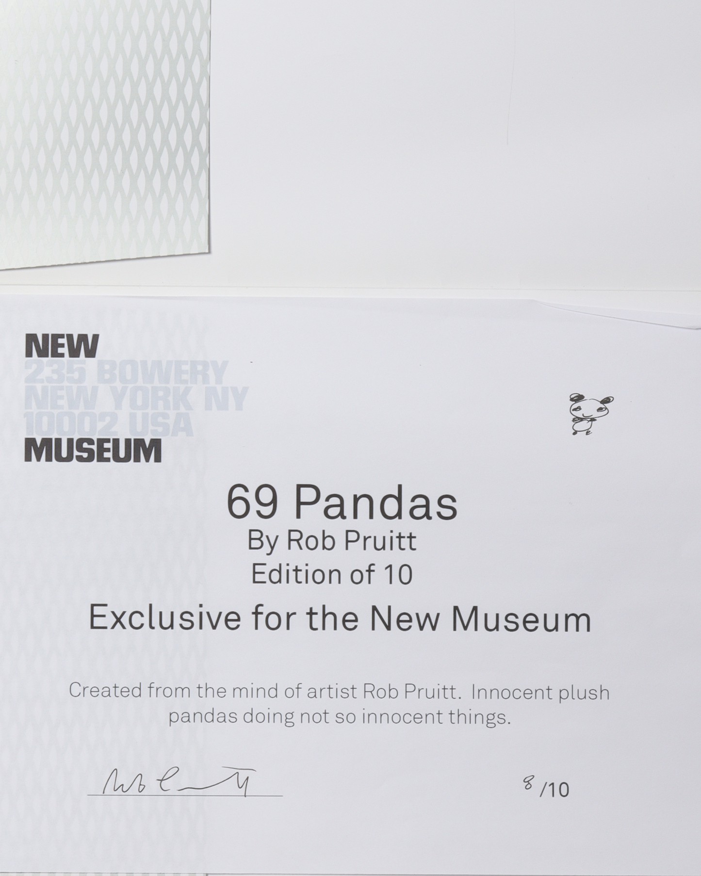 "69 Pandas" Plush (2016)