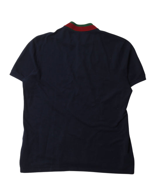 Striped Collar Polo Shirt