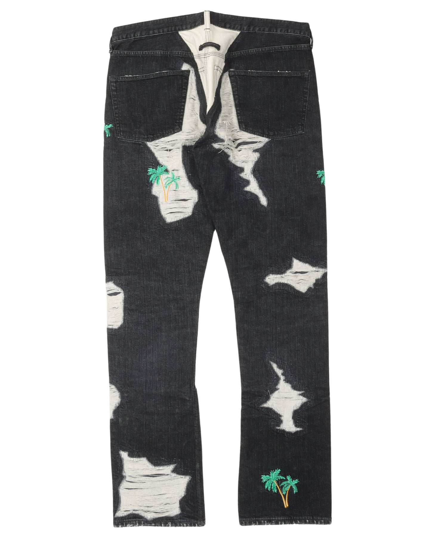 Distressed Denim Light Wash Jeans